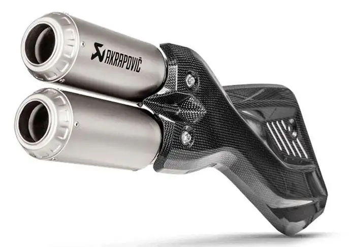 Terminale di scarico Akrapovic omologato Euro 4 in Titanio per Ducati Multistrada 950 S 17-20