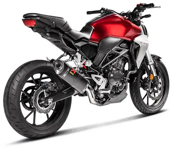 Terminale di scarico Akrapovic non omologato in carbonio per Honda CB 300 R 19-20