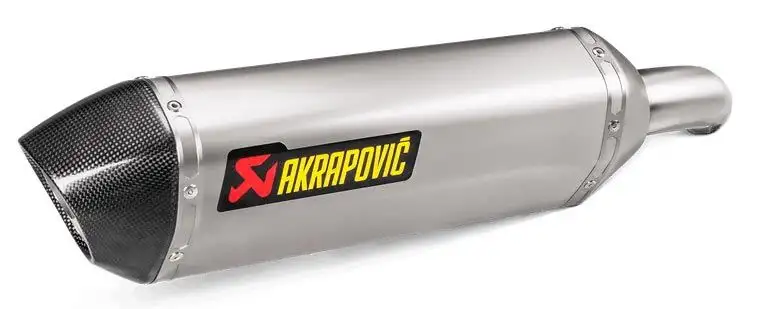 Terminale di scarico Akrapovic omologato Euro 4 in Titanio con fondello in carbonio per Honda VFR 800 17-20