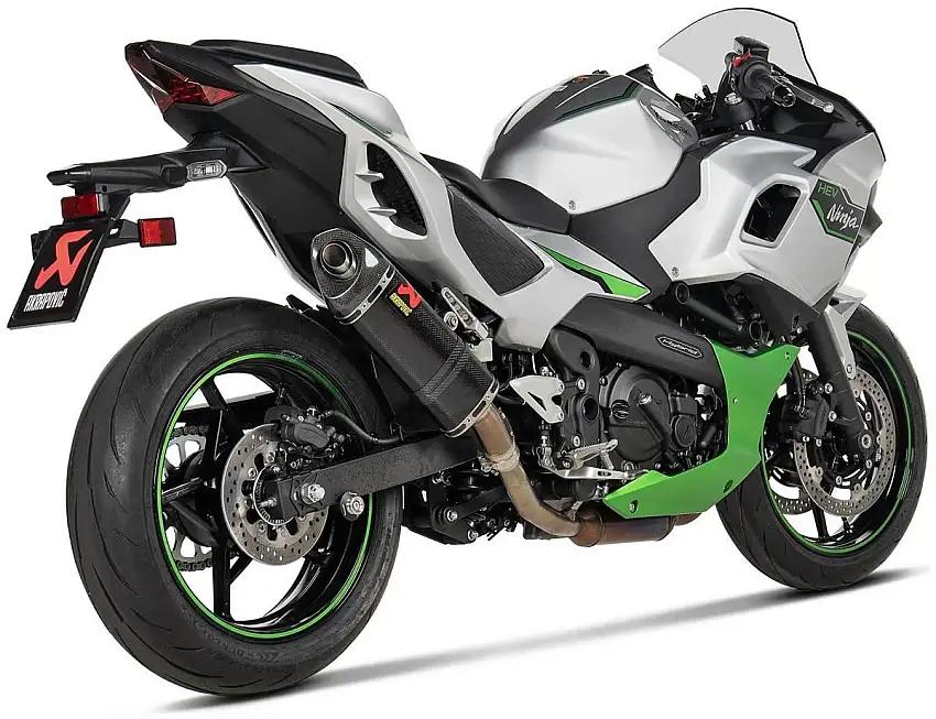 Terminale di scarico Akrapovic non omologato in carbonio per Kawasaki Ninja 7 Hybrid 24-25