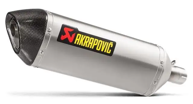 Terminale di scarico Akrapovic omologato in titanio con fondello in carbonio per Kawasaki Versys X 300 17-20