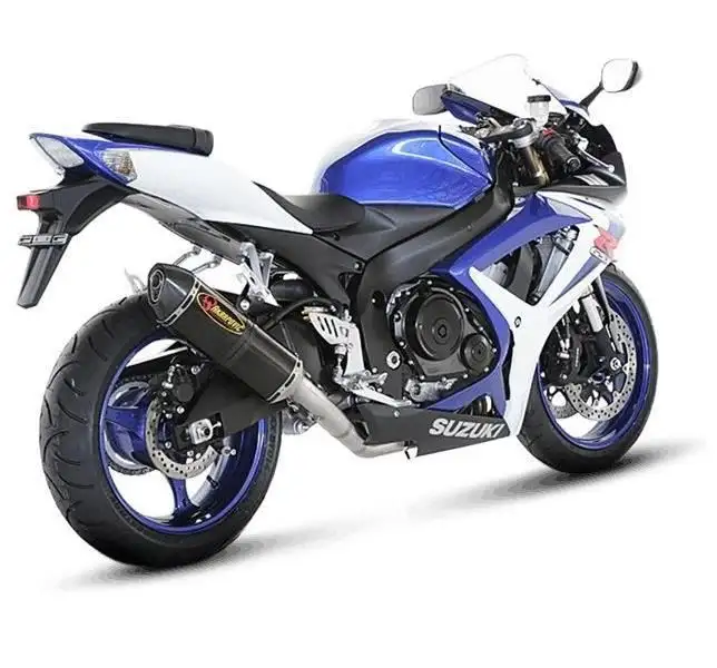 Terminale di scarico Akrapovic omologato in carbonio per Suzuki GSX-R 750 06-07