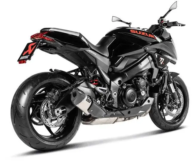 Terminale di scarico Akrapovic omologato in titanio con fondello in carbonio per Suzuki Katana 1000 19-20