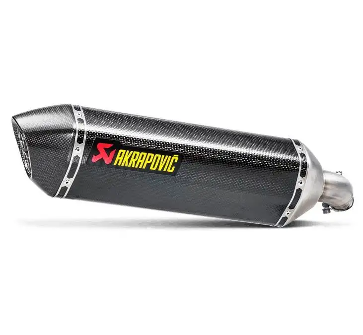 Terminale di scarico Akrapovic omologato Euro 4 in carbonio per Suzuki SV 650 N 16-24