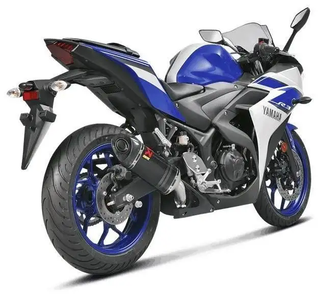 Terminale di scarico Akrapovic omologato in carbonio per Yamaha R3 15-16