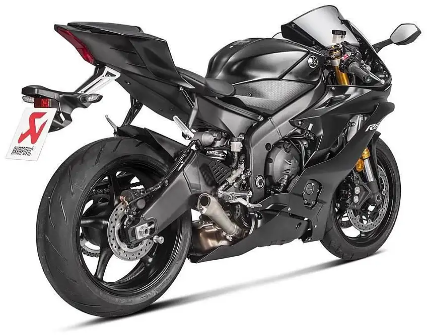 Terminale di scarico Akrapovic non omologato in titanio per Yamaha R6 17-22