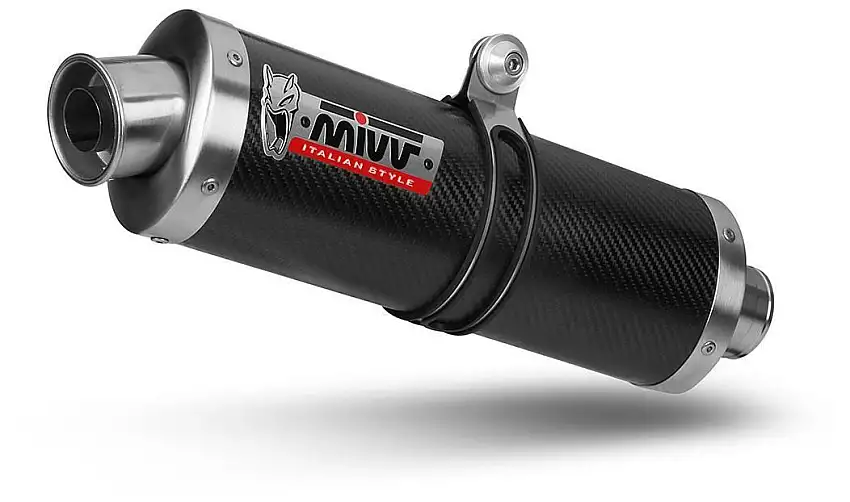 Terminale di scarico alto Mivv OVAL omologato carbonio per Suzuki Bandit 650 A 05-06