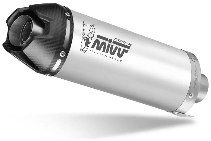 Terminale di scarico Mivv AK-1 omologato titanio con fondello in carbonio per Kawasaki Z 900 2025