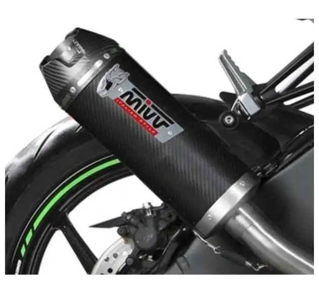Terminale di scarico Mivv AK-1 omologato carbonio con fondello in carbonio per Kawasaki ZX-6R 636 21-24