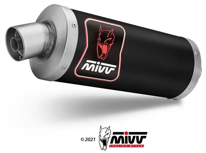 Terminale di scarico Mivv DAKAR omologato inox nero per Kove X 800 Rally 24-25