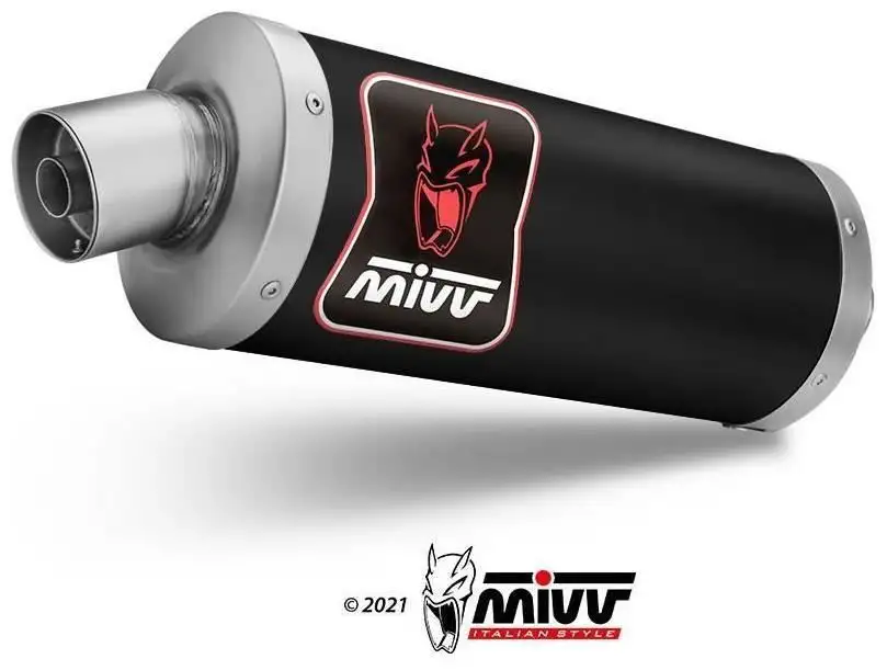 Terminale di scarico Mivv DAKAR omologato inox nero per KTM 790 Adventure R 19-25