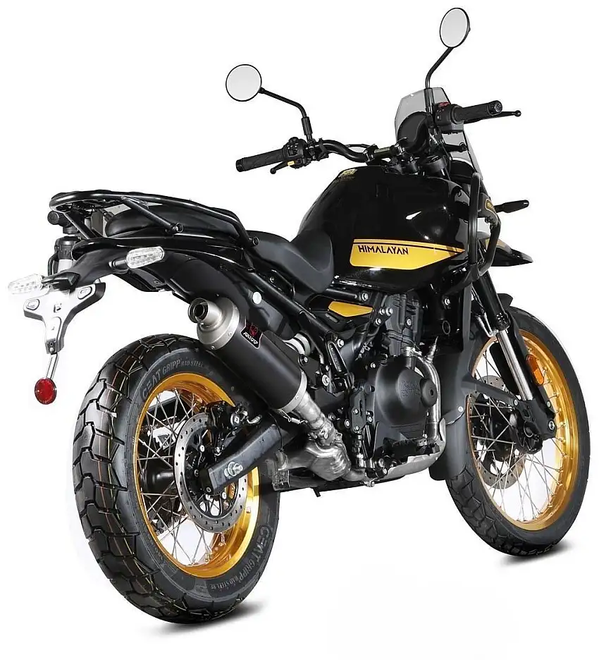 Terminale di scarico Mivv DAKAR omologato inox nero per Royal Enfield Himalayan 450 2024
