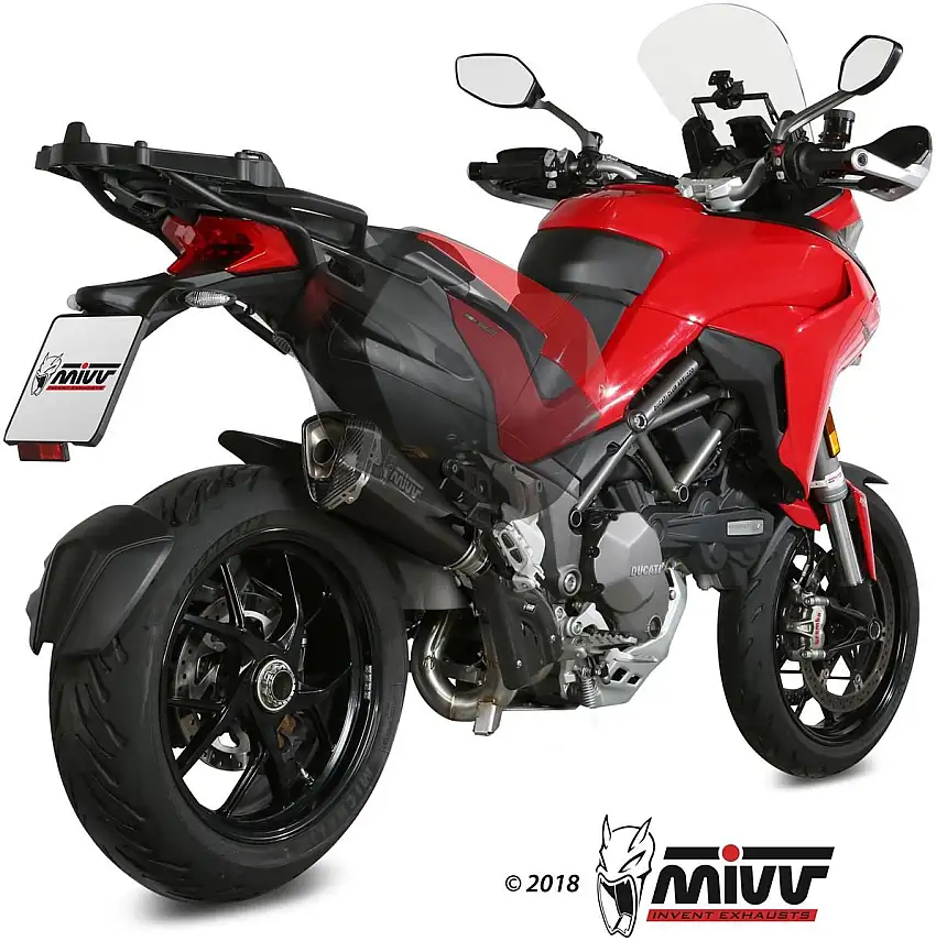 Terminale di scarico Mivv DELTA RACE non omologato inox nero per Ducati Multistrada 1200 15-17