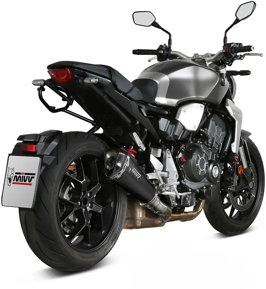 Terminale di scarico Mivv DELTA RACE omologato inox nero per Honda CB 1000 R 18-25