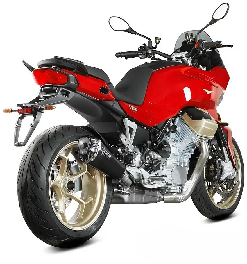 Terminale di scarico Mivv DELTA RACE omologato inox nero per Moto Guzzi V100 Mandello 22-25
