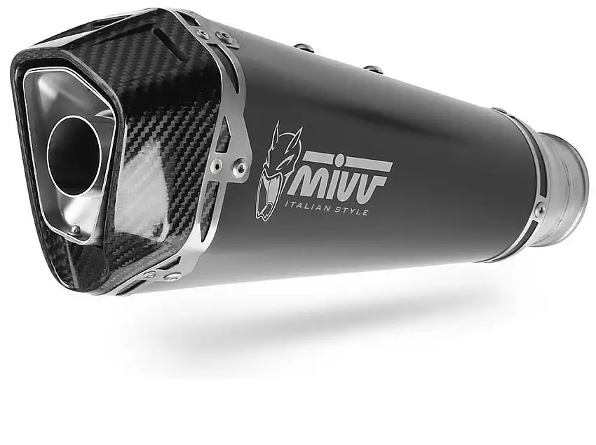 Terminale di scarico Mivv DELTA RACE omologato inox nero per Triumph Street Triple 660 S 20-22