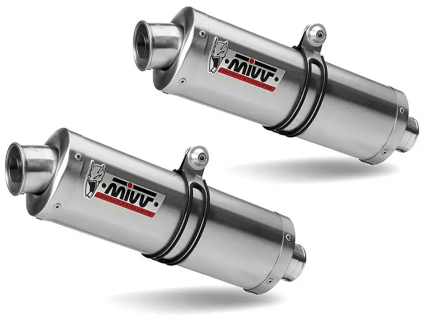 Terminali di scarico Mivv OVAL omologati inox per Ducati Monster 800 03-05 (COPPIA)