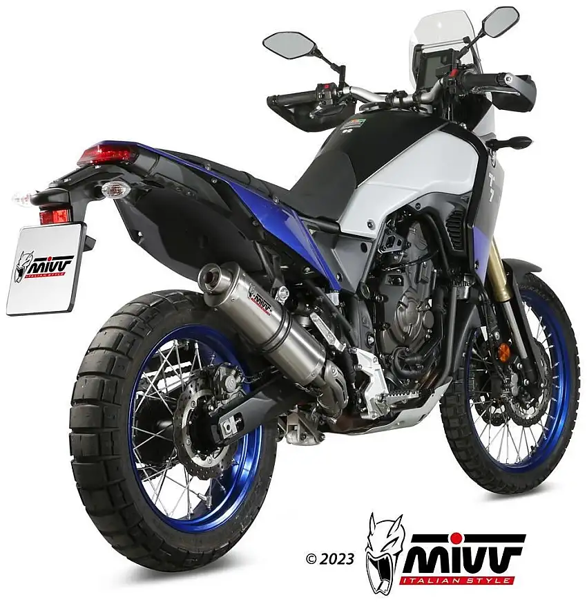 Terminale di scarico Mivv OVAL omologato titanio per Yamaha Ténéré 700 19-25