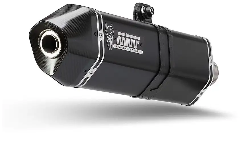 Terminale di scarico Mivv SPEED EDGE omologato inox nero per Aprilia Tuono V4 1100 18-20