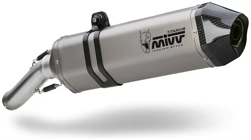 Terminale di scarico Mivv SPEED EDGE omologato titanio con fondello in carbonio per BMW R 1200 GS 04-07