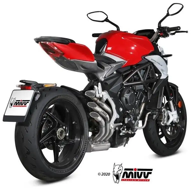 Terminale di scarico Mivv SPEED EDGE omologato inox per MV Agusta Brutale 800 17-25