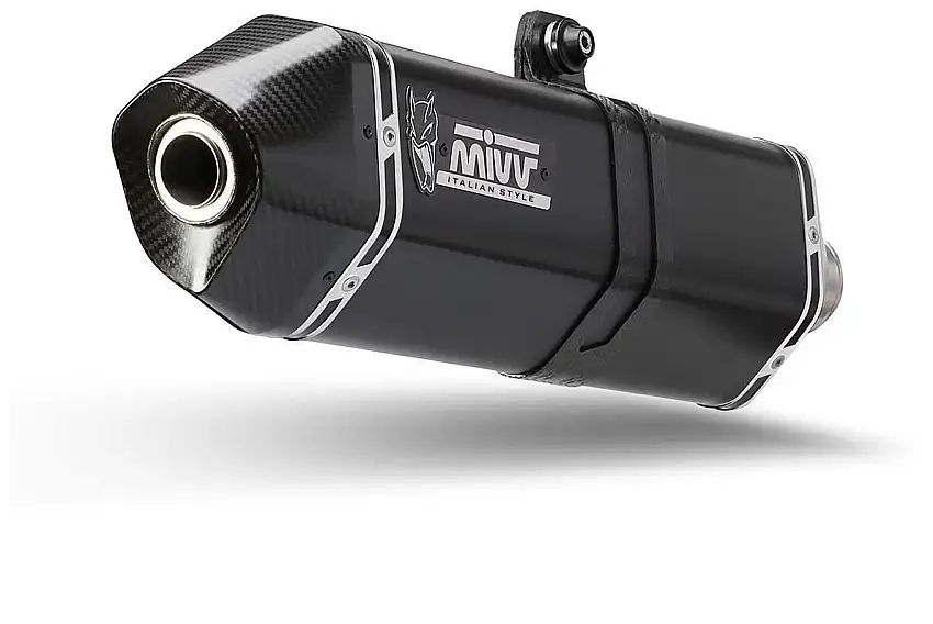 Terminale di scarico Mivv SPEED EDGE omologato inox nero per QJ Motor SRT 800 X 2024