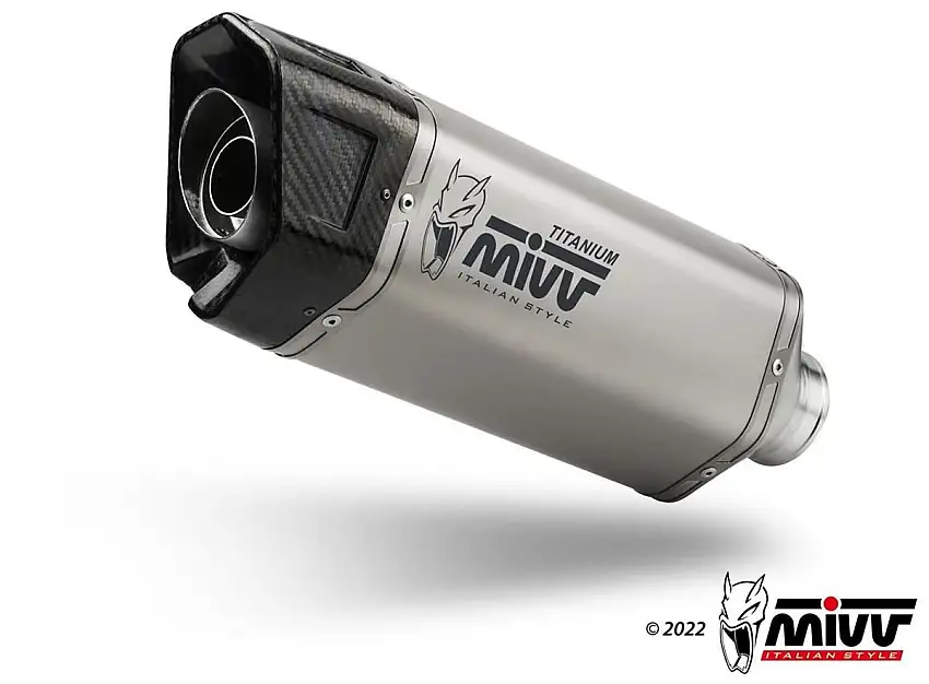 Terminale di scarico Mivv SR-1 non omologato titanio per Aprilia Tuono V4 1100 21-25