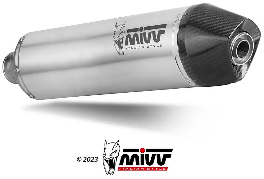 Terminale di scarico Mivv STR-1 omologato inox per KTM 690 SMC R 21-24