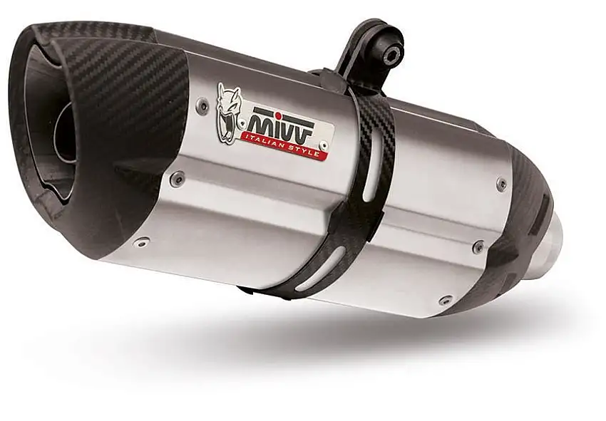 Terminale di scarico Mivv SUONO non omologato inox con fondello in carbonio per Honda CBR 1000 RR 08-13