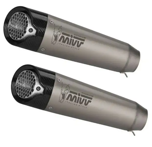Terminali di scarico Mivv X-M5 omologati titanio per Ducati Hypermotard 698 24-25 (COPPIA)