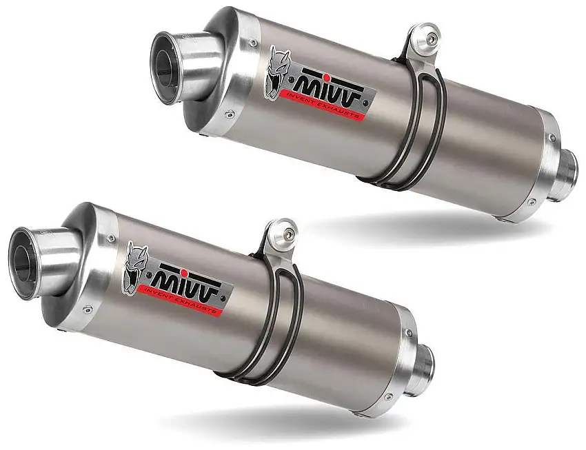 Terminali di scarico sottocoda Mivv OVAL omologati titanio per Ducati 748 94-03 (COPPIA)