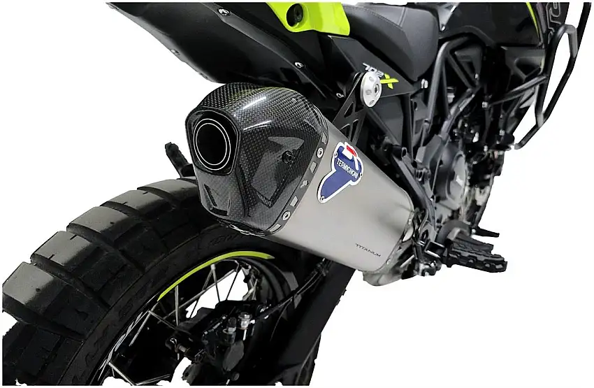 Terminale di scarico Termignoni omologato Euro 5 in titanio con fondello in carbonio per Benelli TRK 702 X 24-25