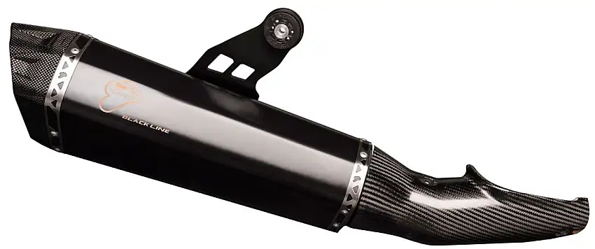 Terminale di scarico Termignoni omologato in accaio inox black con fondello in carbonio per BMW R 1200 GS 17-18