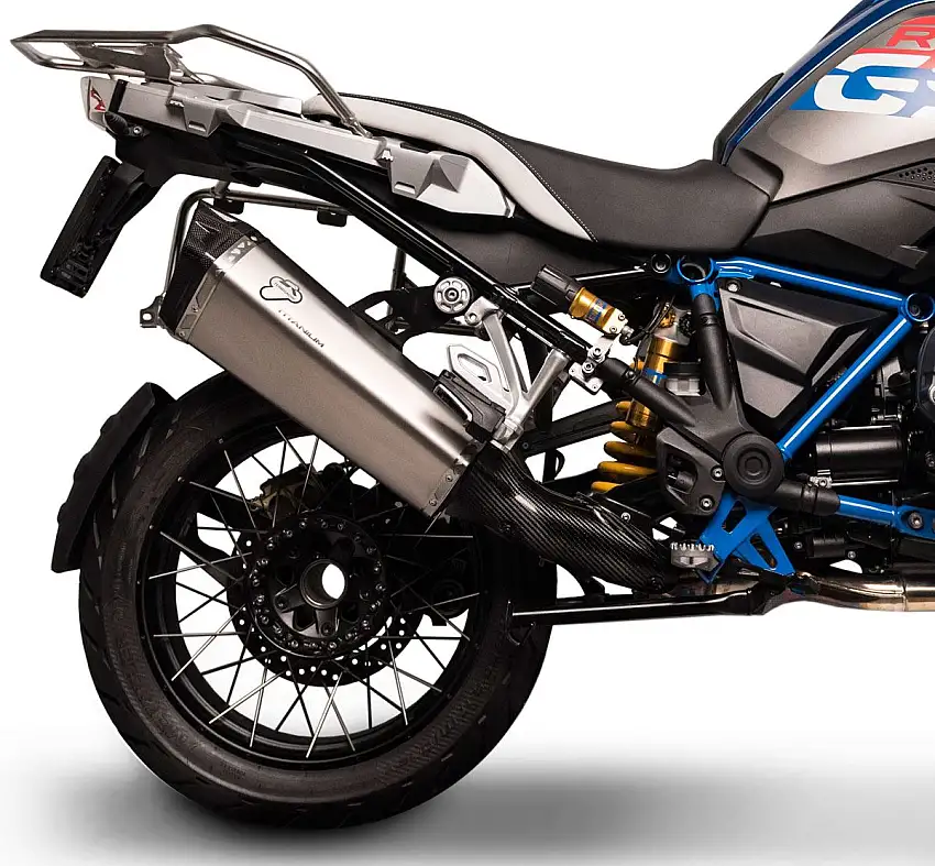 Terminale di scarico Termignoni omologato in titanio con fondello in carbonio per BMW R 1200 GS 17-18