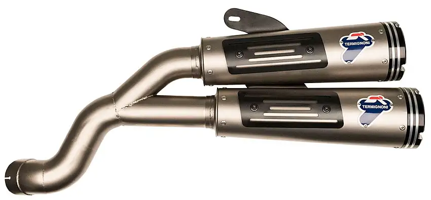 Terminali di scarico Termignoni omologati Euro 4 passaggio alto in acciaio inox per BMW R nine T 16-20 (Coppia)