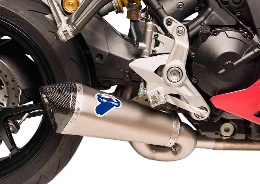Terminale di scarico Termignoni non omologato in titanio con fondello in carbonio per Ducati SuperSport 939 S 17-20