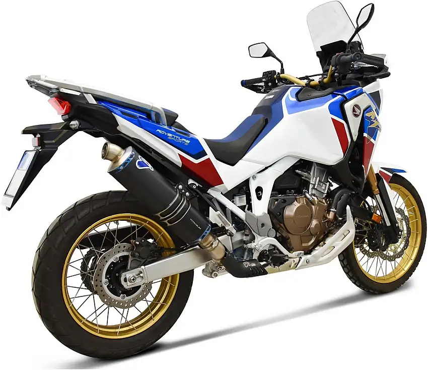 Terminale di scarico Termignoni omologato Euro 5 in titanio nero per Honda Africa Twin CRF 1100 L Adventure Sports 20-23