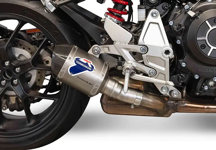 Terminale di scarico Termignoni non omologato in titanio con fondello in carbonio corto per Honda CB 1000 R 18-22