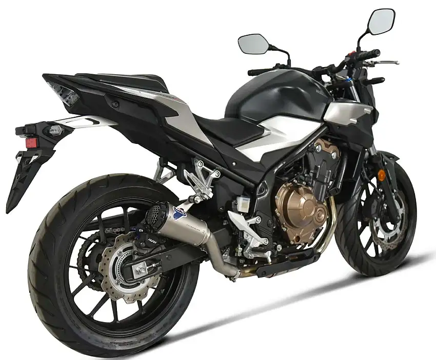 Terminale di scarico Termignoni non omologato in titanio con fondello in alluminio CNC per Honda CB 500 X 19-22