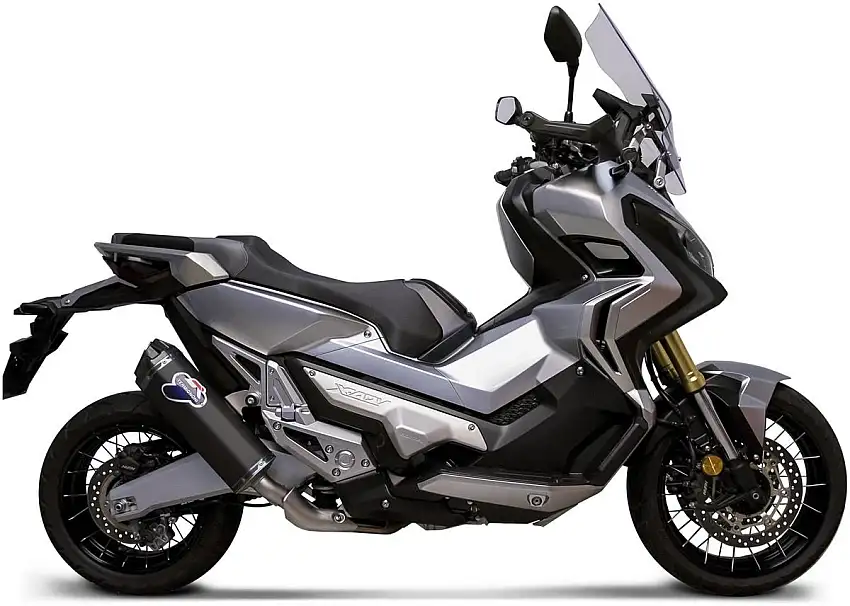 Terminale di scarico Termignoni omologato Euro 4 in titanio nero con fondello in carbonio per Honda X-ADV 750 17-22