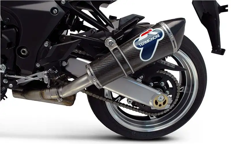 Terminali di scarico Termignoni omologati in carbonio per Kawasaki Z 1000 10-14 (coppia)