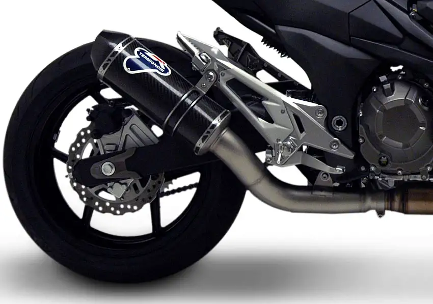 Terminale di scarico Termignoni omologato in carbonio per Kawasaki Z 800 E 13-16