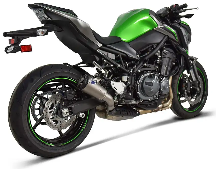 Terminale di scarico Termignoni non omologato in titanio con fondello in alluminio CNC per Kawasaki Z 900 17-19