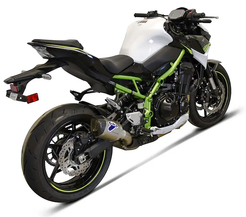 Terminale di scarico Termignoni non omologato in titanio con fondello in carbonio corto per Kawasaki Z 900 Euro 5 21-22