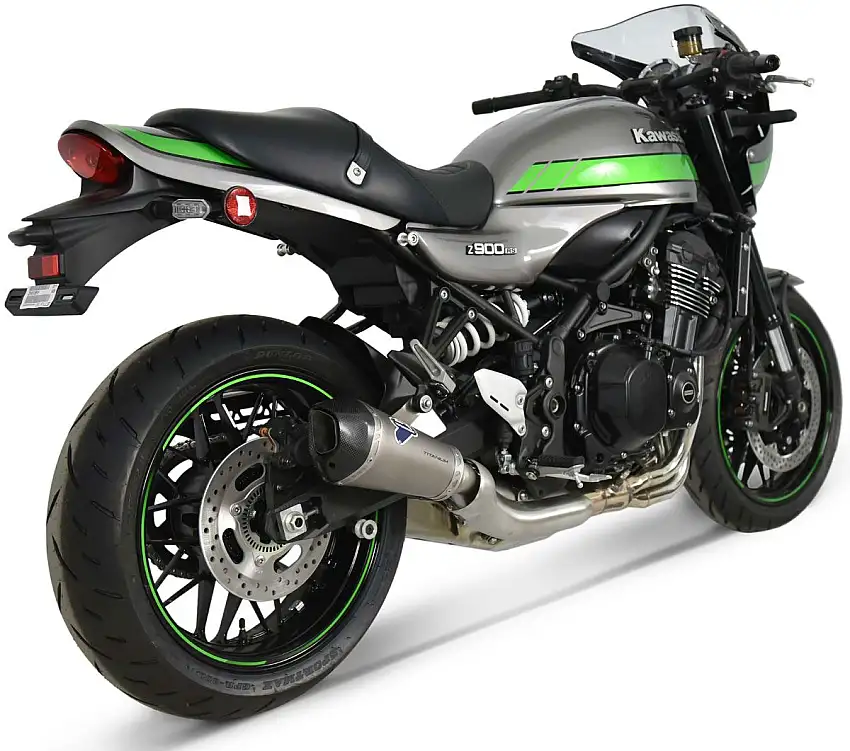 Terminale di scarico Termignoni non omologato in titanio con fondello in carbonio per Kawasaki Z 900 RS 18-20