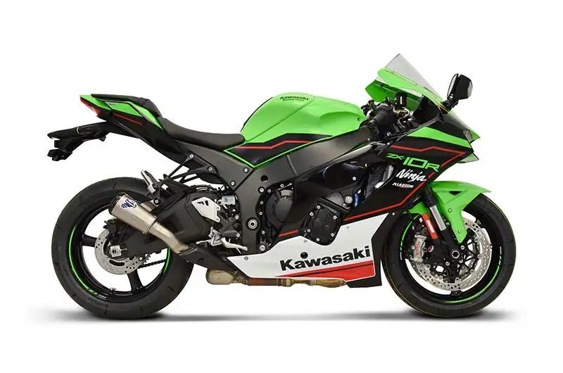 Terminale di scarico Termignoni non omologato in titanio con fondello in alluminio CNC per Kawasaki ZX-10R 20-24