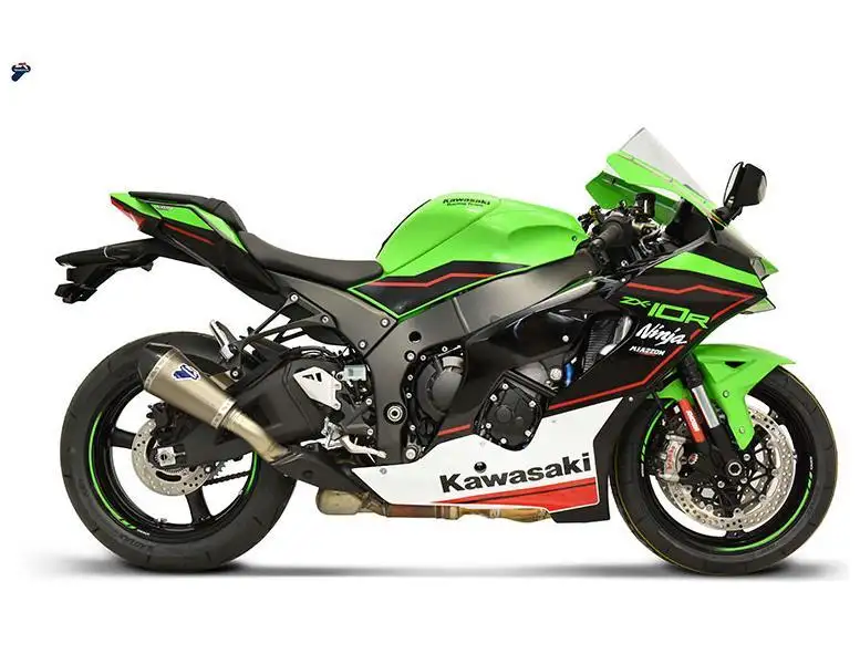 Terminale di scarico Termignoni non omologato in titanio con fondello in carbonio per Kawasaki ZX-10RR 20-24