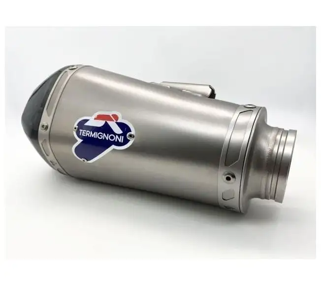 Terminale di scarico Termignoni non omologato in acciaio inox con fondello in carbonio per Kawasaki ZX-4RR 24-25