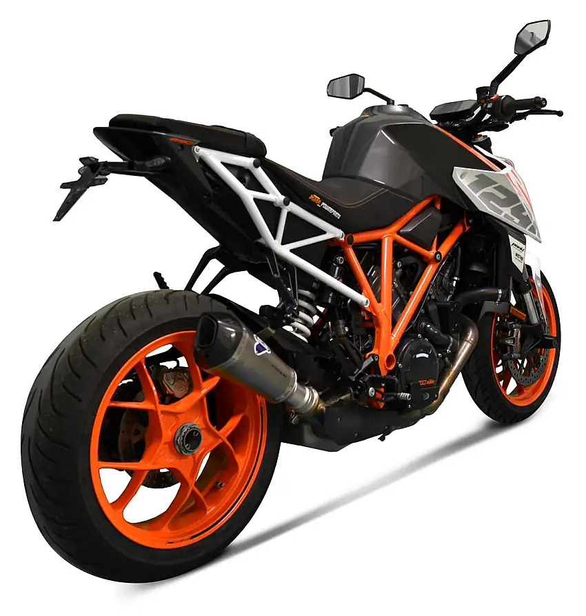 Terminale di scarico Termignoni non omologato in titanio con fondello in carbonio per KTM 1290 Super Duke R 17-19