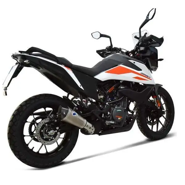 Terminale di scarico Termignoni non omologato in titanio con fondello in carbonio per KTM 390 Adventure 20-22